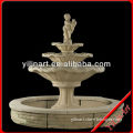 Large Outdoor Water Fountains With Nude Boy in the Flower Statues YL-P246